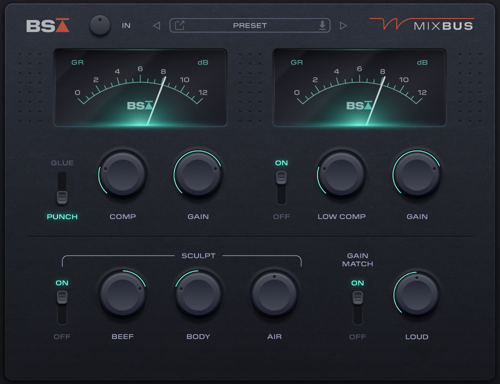 BSA Mix Bus plugin interface